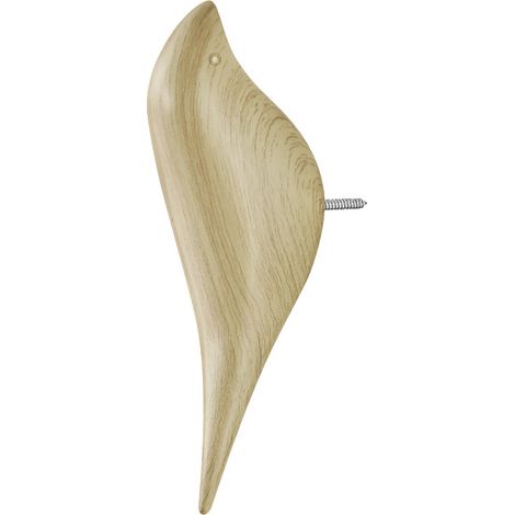 Porte-manteau mural 3 pièces en bois (résine), oiseau en bois, porte-manteau multifonctionnel en résine pour suspendre manteaux, serviettes, chapeaux et sacs. Résine, bois.