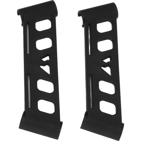 Lot de 2 supports de camping avec boucle latérale, en nylon noir, pour vaisselle portable d'extérieur. (1/5)
