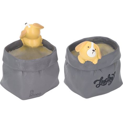 Resin Pencil Holder - Desk Decoration - Cute Animal in a Grocery Bag - Small Succulent Planter for Bedroom, Office Decoration, Housewarming Gift - (1/5)