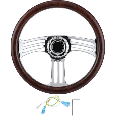 Jeffergarden Cadeau de Juillet Volant de 14 pouces, facile à installer Volant à 3 branches, antirouille Durable Convient aux kits de bossage Convient aux moyeux courts Ensemble de 6 boulons de la plup (1/5)