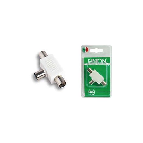 PRESA MULTIPLA TV A 2 USCITE IN BLISTER- - mm.9,5 37060 - 1 blister FANTON