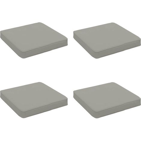4-Piece Seat Cushions VUGHT 4 pcs 100% Polyester Grey vidaXL