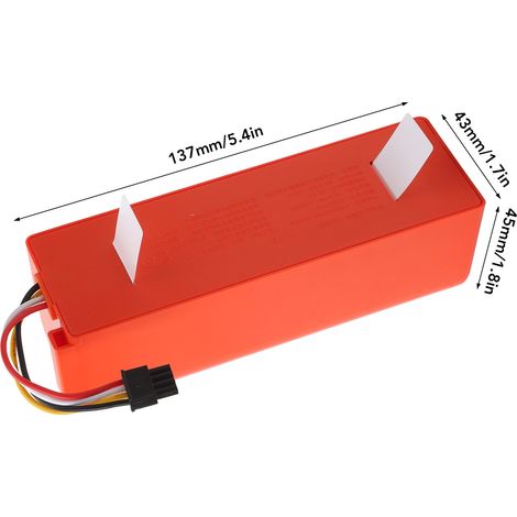 Ortviai Batterie Lithium 5200 mAh pour Aspirateur Robot Xiaomi Roborock S5/S50/S51/S55/S6/S60/S65 (1/4)