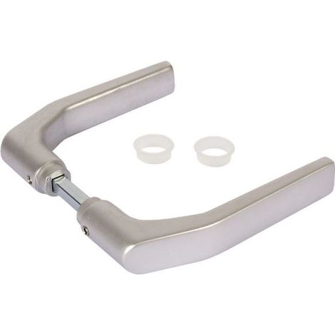 Locinox – Poignée de porte d'intérieur en aluminium anodisé – Carré 8mm – Forme spécifique pour éviter le heurtement – Pour espaces confinés (1/2)