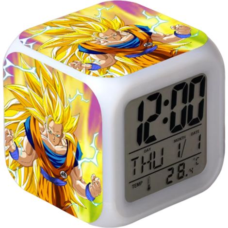 LED-Wecker im Dragon Ball-Design, leuchtende digitale Tischuhr für Kinder und Erwachsene, kreatives und farbenfrohes Geschenk – Kompatibel mit HTNL791 (1/5)