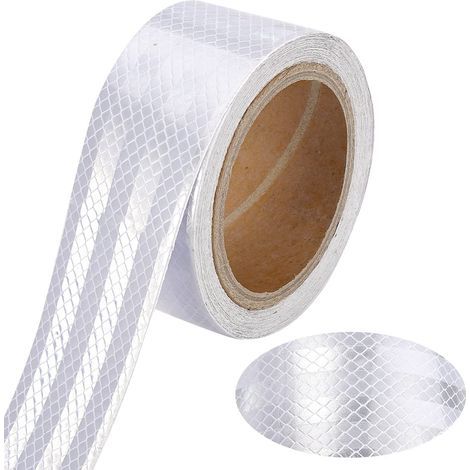 Bande Reflechissante Autocollante 10m X 5cm Ruban Réfléchissant (Blanc) (1/5)