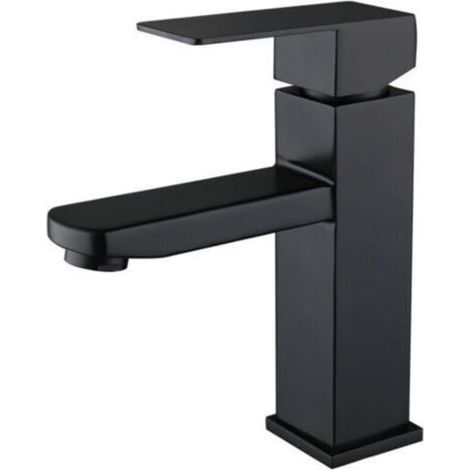 Mitigeur lavabo haut noir mitigeur lavabo chaud et froid mitigeur lavabo noir (1/5)