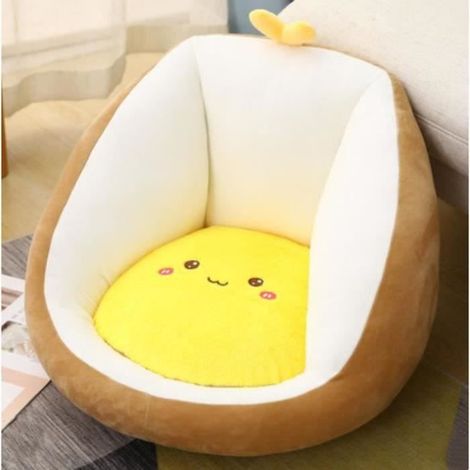 Coussin de sol Kalavika en velours ultra-confortable, matelas antidérapant pour enfants et adultes, idéal comme chaise ou assise au sol (1/4)