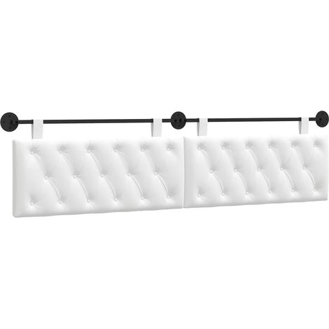 Testiera Testata del letto sospesa Bianco Tessuto (1/5)