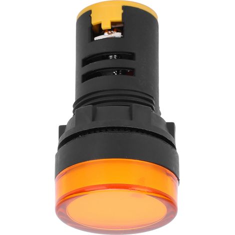 Lampe de signalisation jaune, voyant indicateur, installation encastrée, alimentation 24 V CC (1/5)