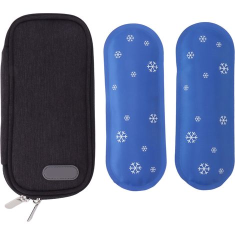 Étui isotherme pour insuline avec 2 blocs réfrigérants, sac isotherme portable pour usage médical, idéal pour les voyages en extérieur (type 2). (1/5)