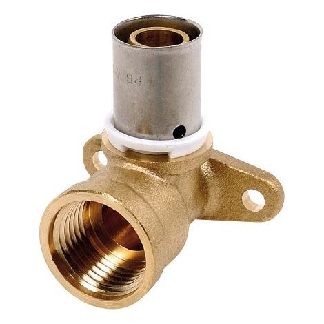 Coude applique longue PER à sertir Femelle Ø20-1/2 (1/2)