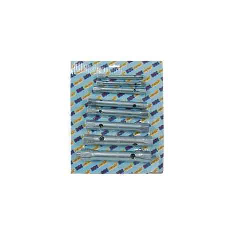 Chiavi a Tubo Doppie in Serie 8 Pezzi 6 mm 7 8 9 10 11 12 13 14 2 Blister
