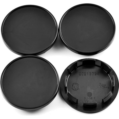 Lot de 4 Cache-moyeux Front 66mm (2.6")/ Back 55.5mm (2.2") Noirs (1/5)