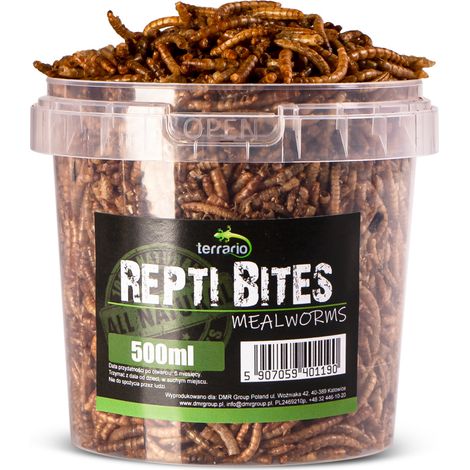 Terrario Repti Bites Mealworms 500ml - vermi della farina essiccati (1/5)