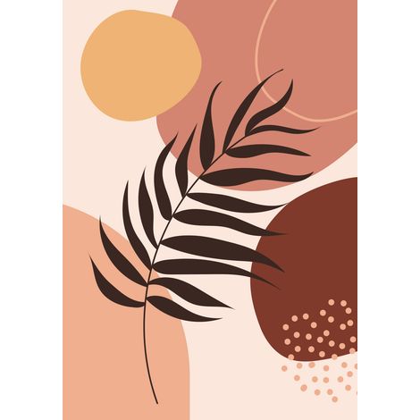 Papier peint panoramique - Feuille Boho - 225 cm x 320 cm (1/2)
