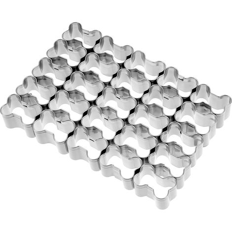 Dog Bone Cookie Cutters - 25 Grids for Christmas, Halloween, Treats and Baking, Stainless Steel (1/5)