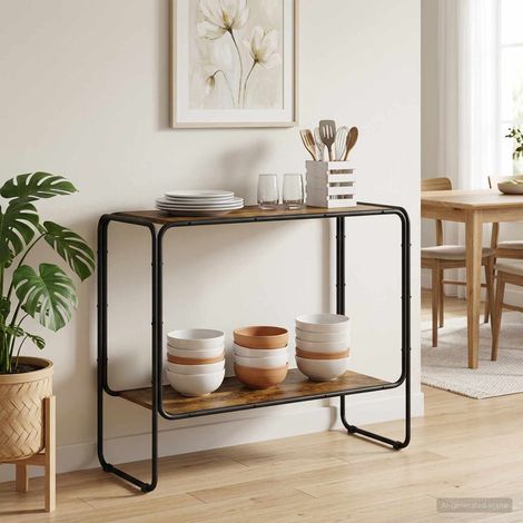Aparador Roble Ahumado 93.5 x 38 x 75 cm Madera de ingeniería (1/4)