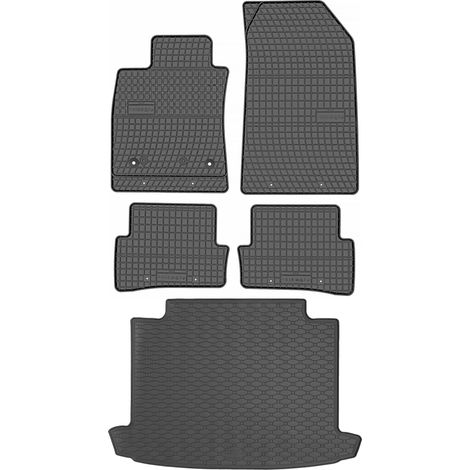 Set di tappetini in gomma per auto e tappetino per bagagliaio per Renault Clio IV Station Wagon dal 2013 al 2019. (1/5)