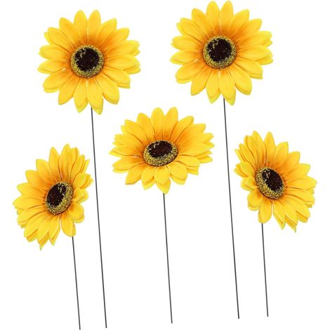 Tournesol en M tal Lot De 5 pour D coration De Jardin Ext (1/5)