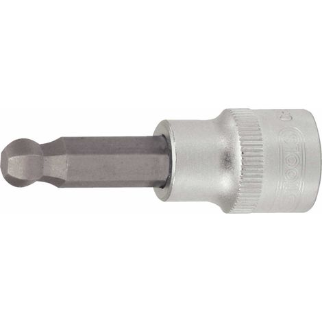 1/4" Bit-Stecknuss Innensechskant mit Kugelkopf, 10 mm (1/3)