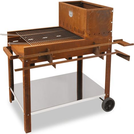 BARBECUE A LEGNA FLIPPER 45X50 CM CORTEN- 1,0 pz