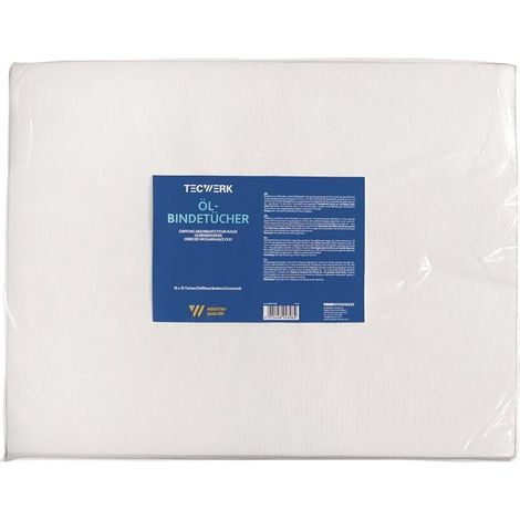 Nom: Chiffons absorbants d'huile L.40cm l.50cm Ép.1cm 10x10 Ch.Cart.TECWERK (1/2)