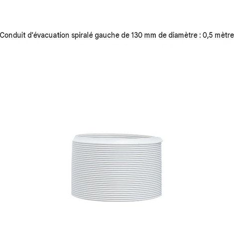 Tuyau évacuation climatiseur mobile 130mm, filetage gauche, longueur 0.5m (1/4)