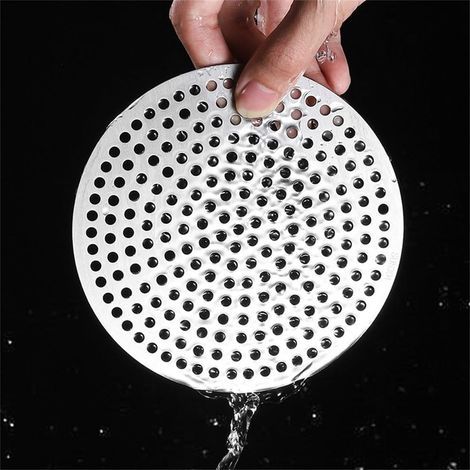 Filtre d'évier, en acier, filtre de vidange de cheveux, pour cuisine, salle de bain, douche, baignoire, couverture uniquement (8 cm) (1/5)