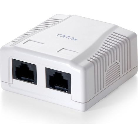 Aufputzmontage Kategorie 5e 2 Buchsen rj45