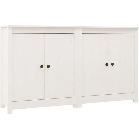Maison Exclusive - Aparador 2 uds de madera maciza de pino blanco