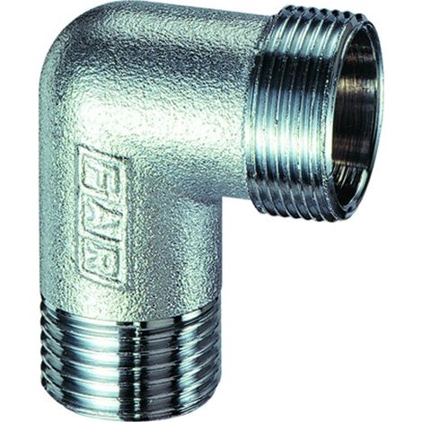 RACCORDO CURVO MASCHIO IN OTTONE CROMATO 1/2 M 24X19   FAR RUBINETTERIE