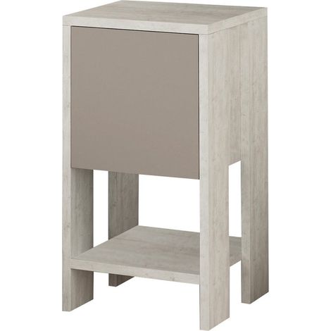 Table de chevet 1 porte design industriel EMA (1/3)