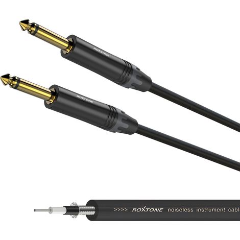 Cable para instrumentos profesionales Roxtone MGJJ110L5-BK (1/4)
