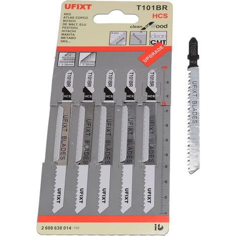 Jigsaw Blades T101BR For Down Cutting Laminates and Veneers High Carbon Steel HCS 5 Pack (1/3)