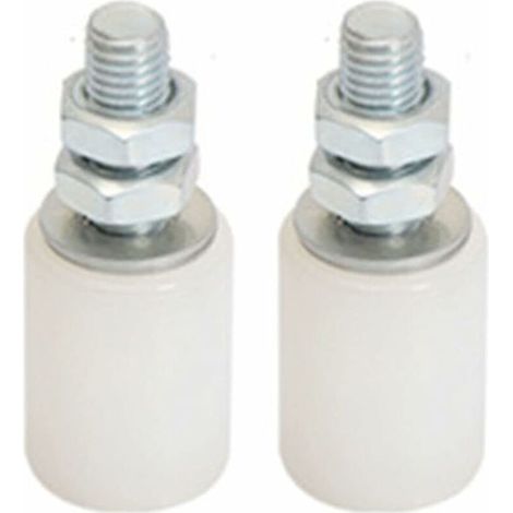 2Pcs Poulie de Porte Coulissante,Roulettes Pivotantes,Roue Avec Roulements à Billes,Plaque de Guidage,Roue en Nylon Résistant à La Corrosion,Roue en Nylon Lourd,Rouleau de Porte de Grange (1/4)