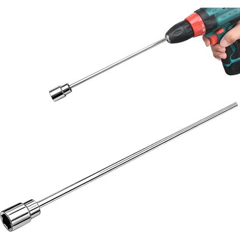 Adaptateur de perceuse d'angle stable pour caravane avec douille de 19 mm – Rallonge de 300 mm pour perceuse électrique, outil stabilisateur en acier robuste pour caravanes et remorques (1/5)