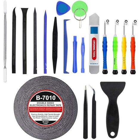 Kit Complet d'outils 21 en 1 compatible avec Réparation de Smartphones/Tablettes (iPhone iPad Samsung Motorola Huawei ...) (1/5)