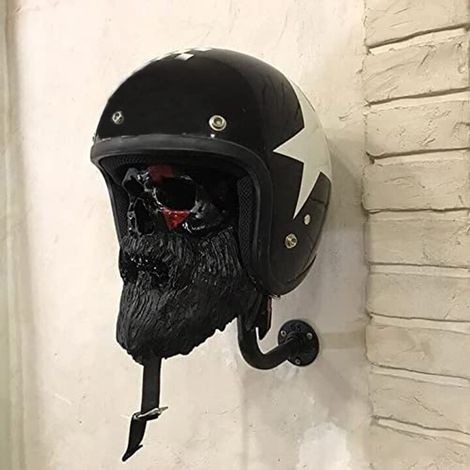 Support de Casque Moto Os de Tête Fixation Murale Crochet Casque Range-Casque Accessoire Moto (1/5)