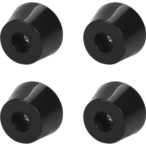 Quattro piedini in gomma per sedia, di dimensioni 32 mm di profondità x 24 mm di larghezza x 18 mm di altezza, con rondelle in metallo, antiscivolo, resistenti e in grado di proteggere efficacemente i (1/3)