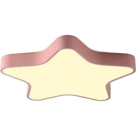 42cm LED ceiling light with pink star design, dimmable for children's room (1/3)