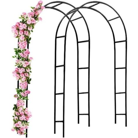 Arche de Jardin 240 x 140 x 37 cm pour Plantes Grimpantes Rosiers Piquet Décoration Extérieure