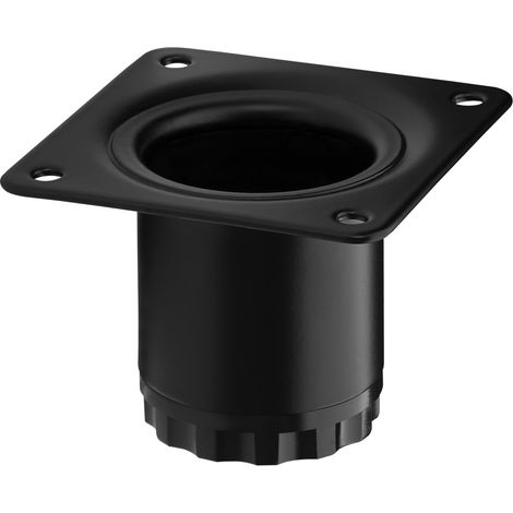 Möbelfuß BRAVO Höhe 50 mm (+ 10 mm) Ø 40 mm schwarz matt höhenverstellbares Schrankbein aus Stahl Stützfuß belastbar bis 50 kg von SOTECH (1/5)