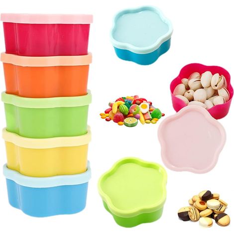 Ensemble de 8 boîtes de rangement en plastique avec couvercles, pour une organisation optimale de la maison, dans la cuisine et sur le plan de travail.-AquaForge (1/5)
