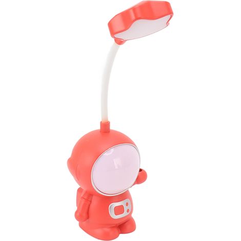 Lampe de chevet LED 3W USB rechargeable, protection oculaire, forme originale, portable, lumière chaude douce pour lecture et étude, chambre rouge (1/5)
