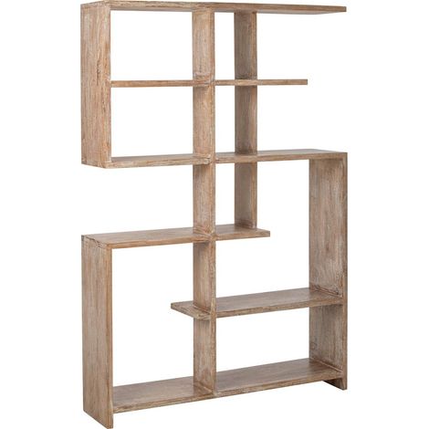 Bibliothèque en Bois "Manga" 180cm Blanc Cassé (1/5)