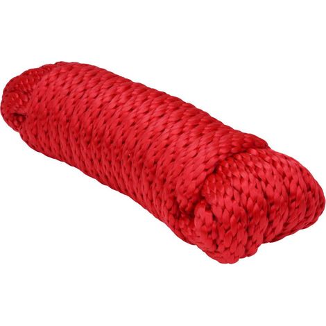 Corde Utilitaire tressée Solide pour MFP – 0,95 cm x 30,5 m, Rouge (1/3)