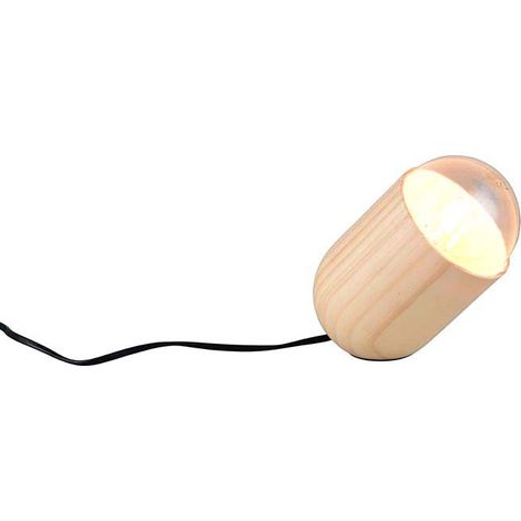 Tischleuchte Beistellleuchte Nachttischlampe Holz E27 Schlafzimmer H 13,5 cm