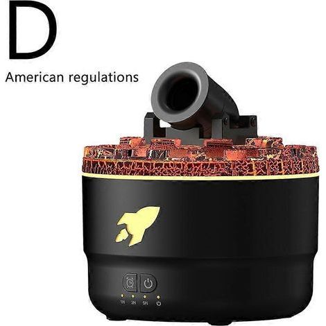 Humidificateur d'arômes Cannon Blast, diffuseur de vapeur LED silencieux, noir, prise américaine