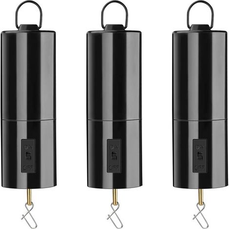 Set di 3 campanelli a vento da appendere con motore rotativo a batteria (1/4)